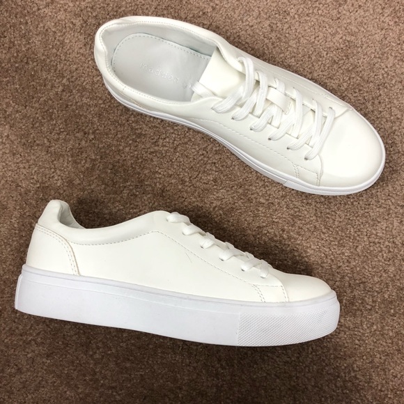 madden girl white platform sneakers